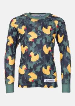 Online Blount & Pool Crewneck L/S Baselayer JR Camo Yellow Duck