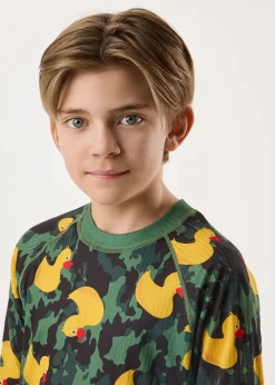 Online Blount & Pool Crewneck L/S Baselayer JR Camo Yellow Duck