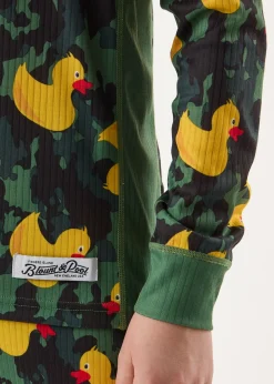 Online Blount & Pool Crewneck L/S Baselayer JR Camo Yellow Duck
