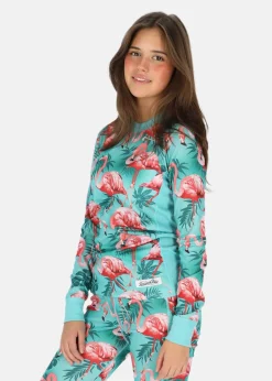 Clearance Blount & Pool Crewneck L/S Baselayer W Flamingo AoP