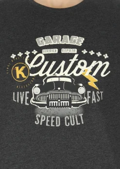 Outlet Koppartrans Custom Tee Dk. Grey Melange