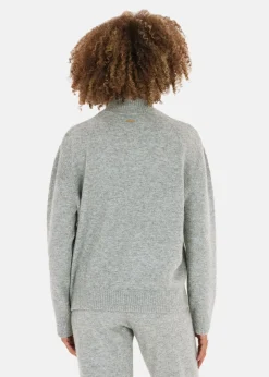 Sale Athlecia Daviana W Knitted High Neck Light Grey Melange