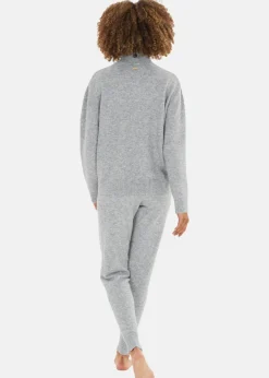 Athlecia Daviana W Knitted Pants Light Grey Melange