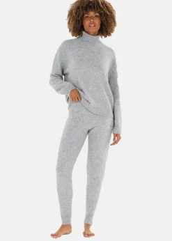 Athlecia Daviana W Knitted Pants Light Grey Melange