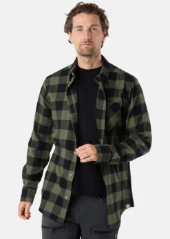 New Denim Factory Denver Flannel Shirt II Olive/Black Check