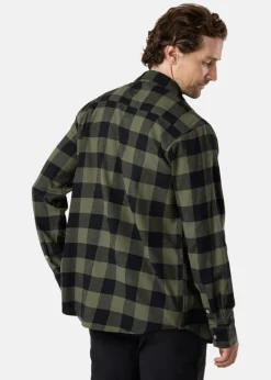 New Denim Factory Denver Flannel Shirt II Olive/Black Check