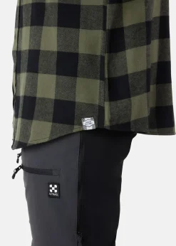 New Denim Factory Denver Flannel Shirt II Olive/Black Check
