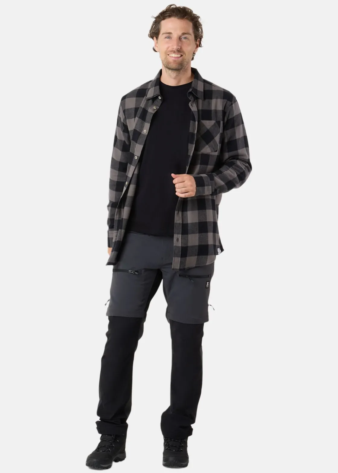 Discount Denim Factory Denver Flannel Shirt II Charcoal/Black Check