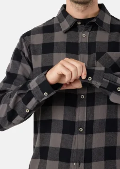 Discount Denim Factory Denver Flannel Shirt II Charcoal/Black Check