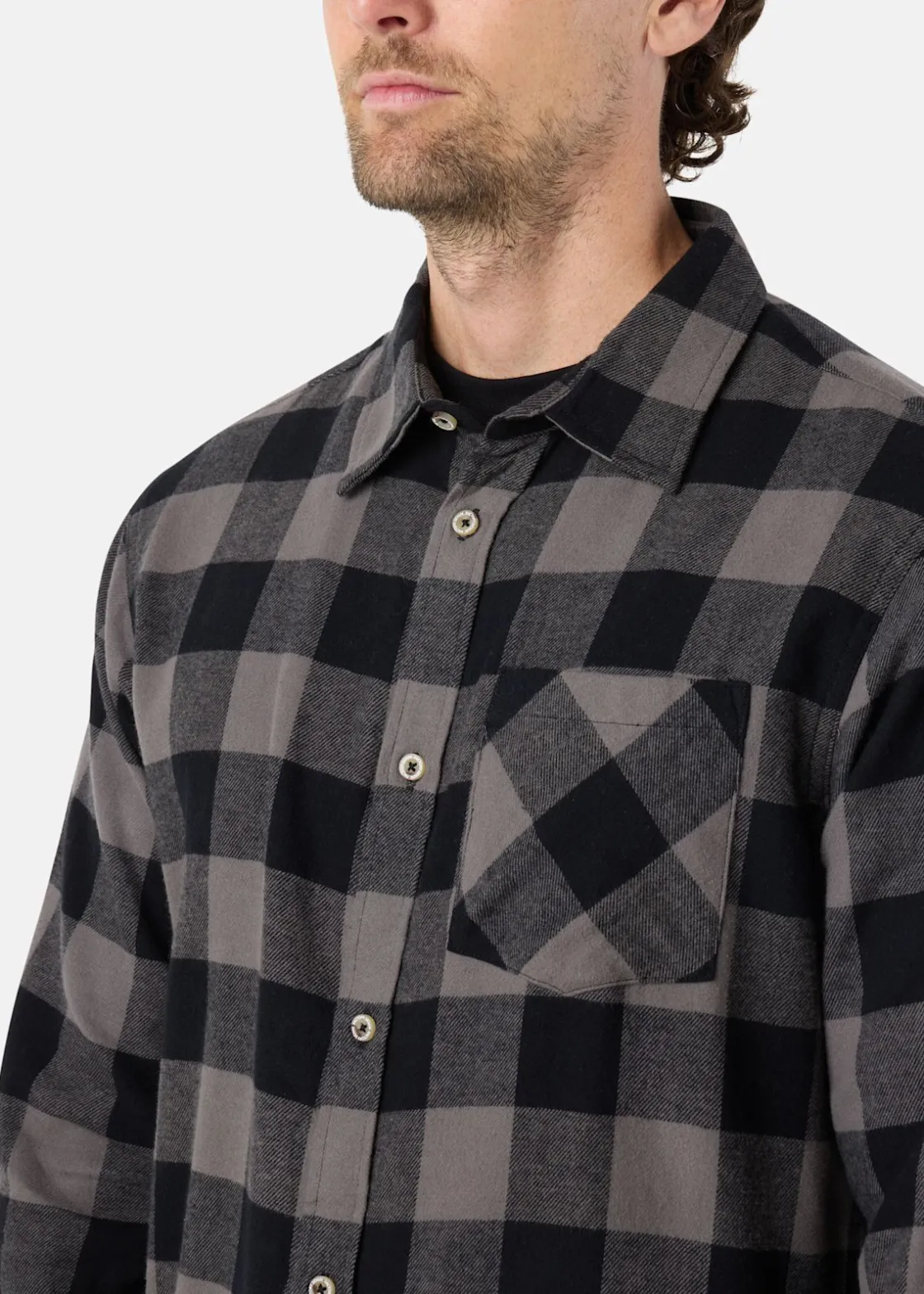 Discount Denim Factory Denver Flannel Shirt II Charcoal/Black Check