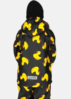New Blount & Pool Drizzle Fleece Rain Set JR Black Yellow Duck