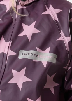 Hot Swedemount Drop Fleece Rain Set JR Plum/Lt. Pink