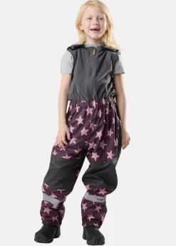 Hot Swedemount Drop Fleece Rain Set JR Plum/Lt. Pink