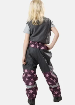 Hot Swedemount Drop Fleece Rain Set JR Plum/Lt. Pink