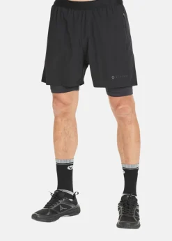 Outlet Virtus Dylan M 2-in-1 Stretch Shorts Black