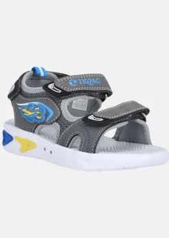 Zigzag Eanfa Kids Sandal W/Lights Asphalt