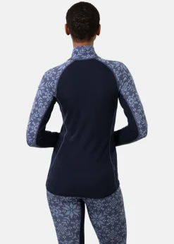 Kari Traa EDITH HALF ZIP DUSTY MIDTONE BLUE