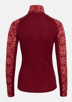 Discount Kari Traa EDITH HALF ZIP BURGUNDY RED