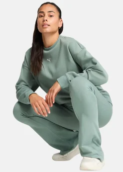 Outlet Puma ESS Oversized Crew FL Green Moon