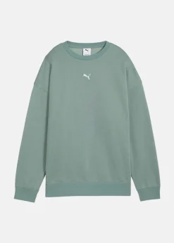Outlet Puma ESS Oversized Crew FL Green Moon