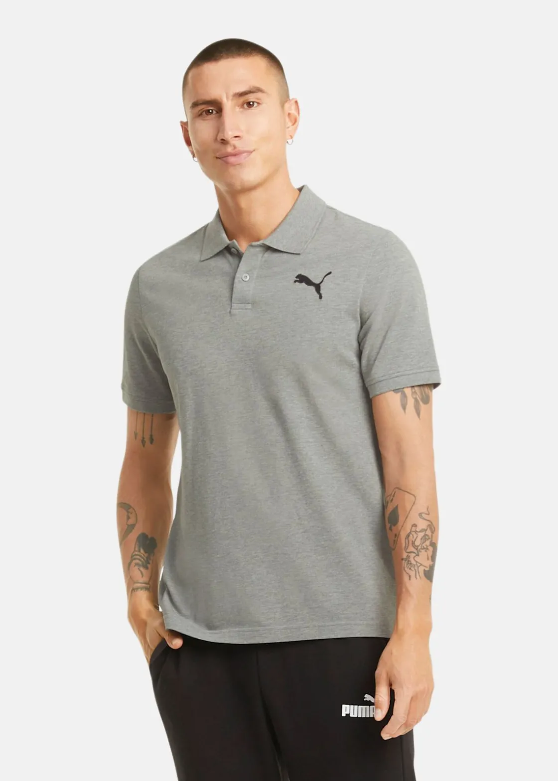 Best Puma ESS Pique Polo Medium Gray Heather-cat