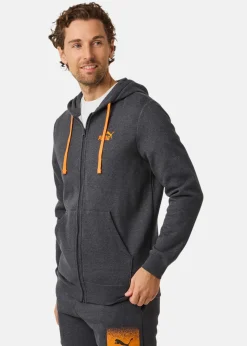 Clearance Puma ESS REBEL FZ HOODIE Dark Gray Heather