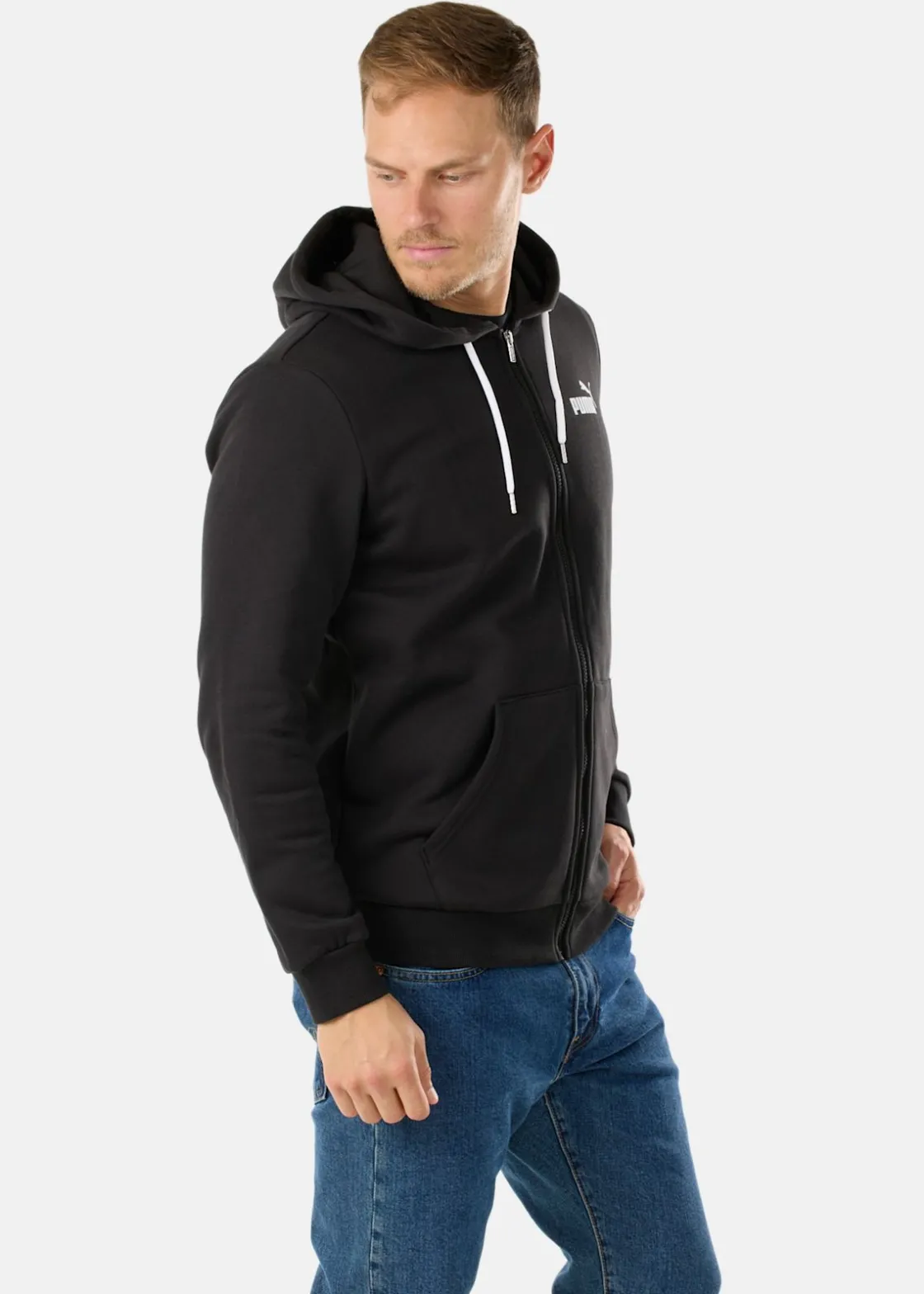 New Puma ESS Rebel FZ Hoodie FL PUMA Black