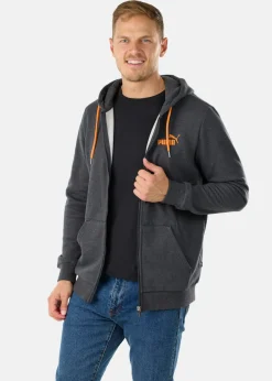 Best Puma ESS Rebel FZ Hoodie FL Dark Gray Heather