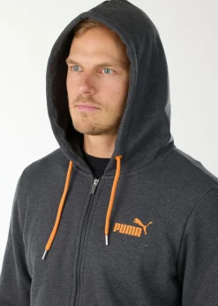 Best Puma ESS Rebel FZ Hoodie FL Dark Gray Heather