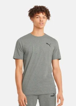 Puma ESS Small Logo Tee Medium Gray Heather-Medium Gray Heather-Cat