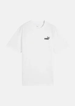 New Puma ESS Small No. 1 Logo Relaxed T PUMA White