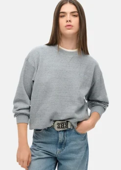 Superdry Essential Logo Overdyed Sweat Blue Fog