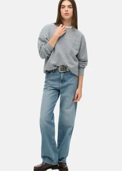 Superdry Essential Logo Overdyed Sweat Blue Fog