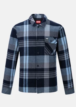 Outlet Huski Wear FAT FLANNEL SHIRT Grey Melange