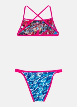 New Speedo FLIP R 2 PCS TF OU/TU 30(26") PINK/TURQUISE