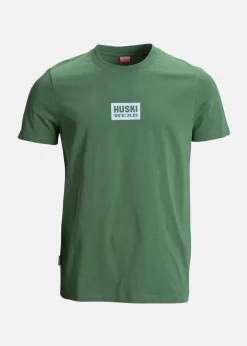 Best Huski Wear Flock Print Tee Middle Green