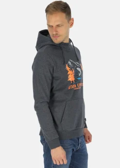 Clearance Swedemount Forest Hood Greymelange Salmon