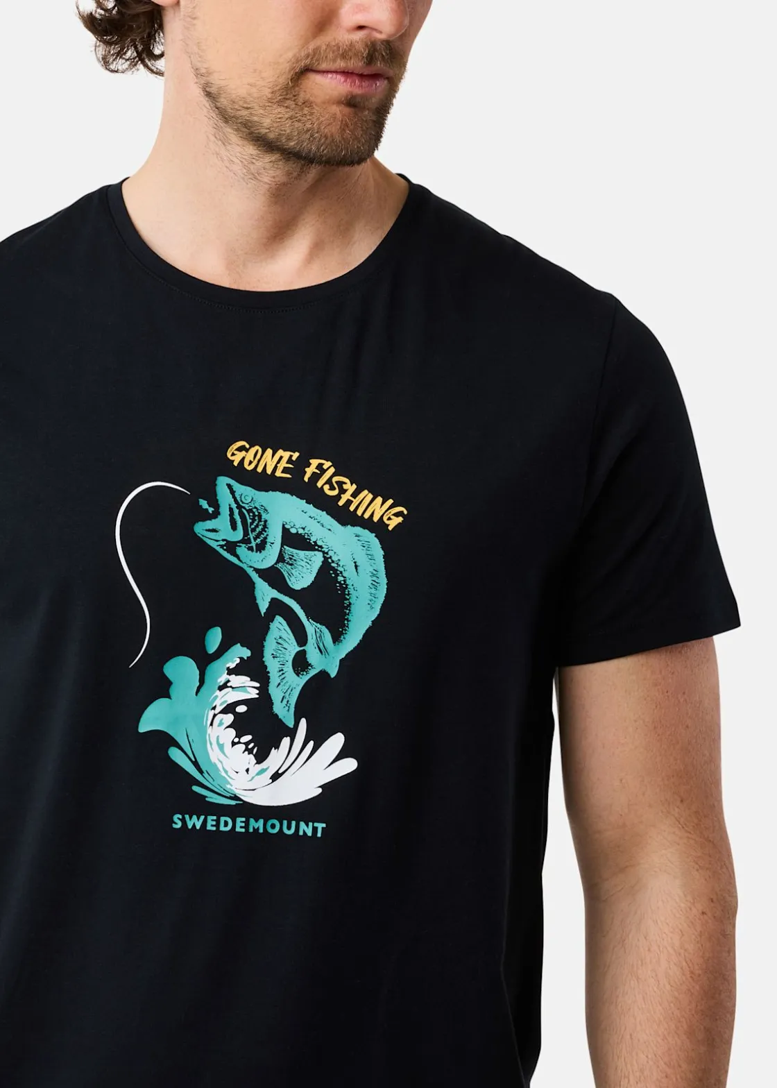 Swedemount Forest Tee Black Fish