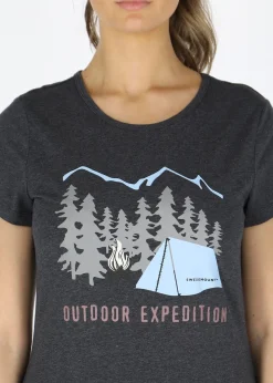 Swedemount Forest Tee W Grey Melange Tent