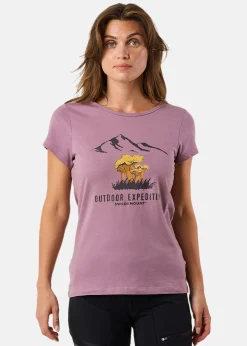 Best Swedemount Forest Tee W Dk. Mauve Chantarelle