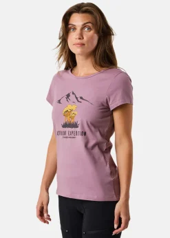 Best Swedemount Forest Tee W Dk. Mauve Chantarelle