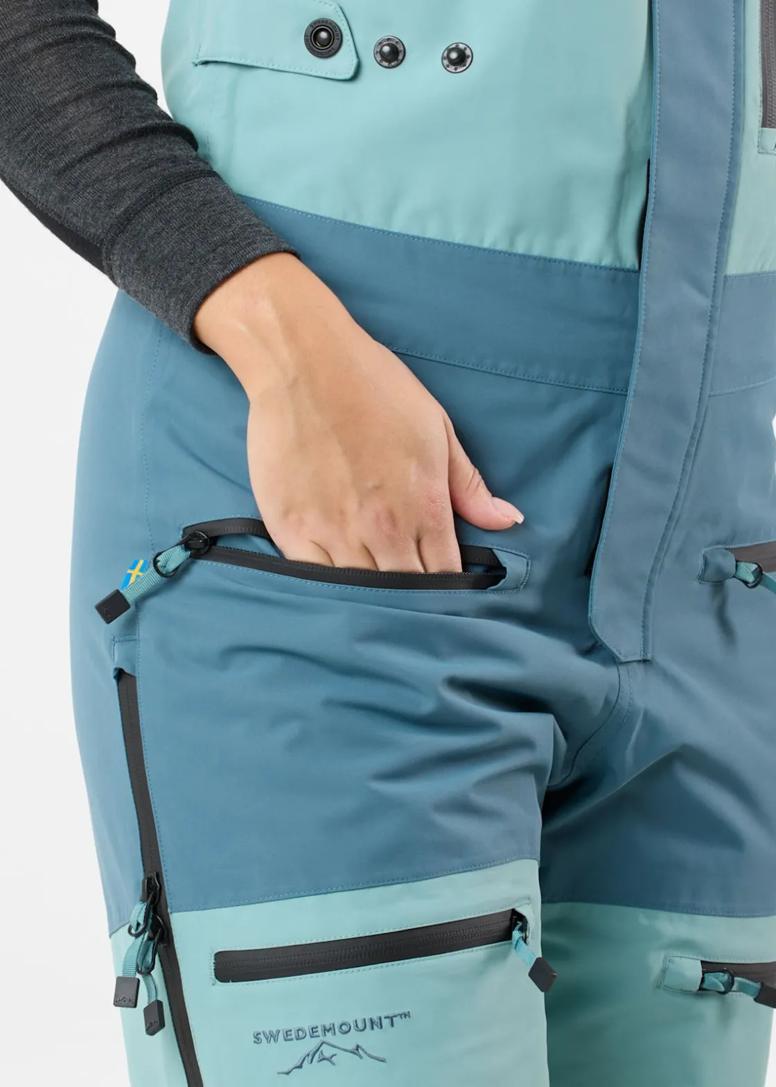 Online Swedemount Freeride Bib Pants W Seaweed Green/Dk Seaweed Green