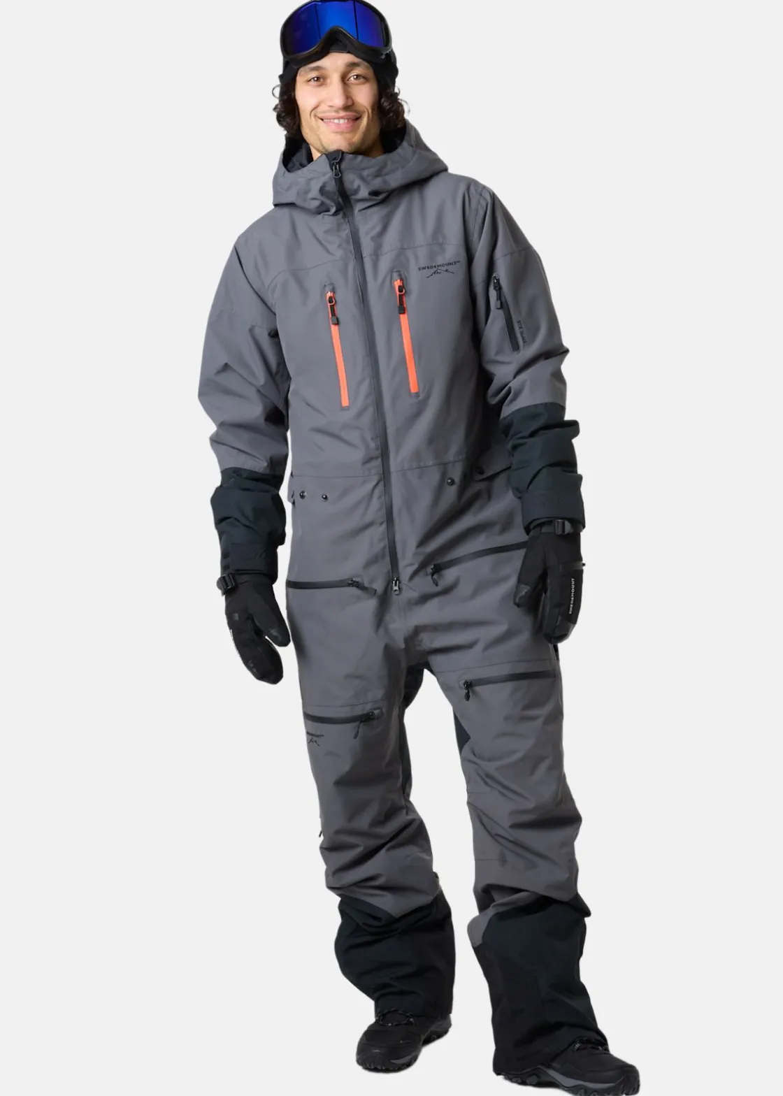 New Swedemount Freeride Skisuit Charcoal/Orange