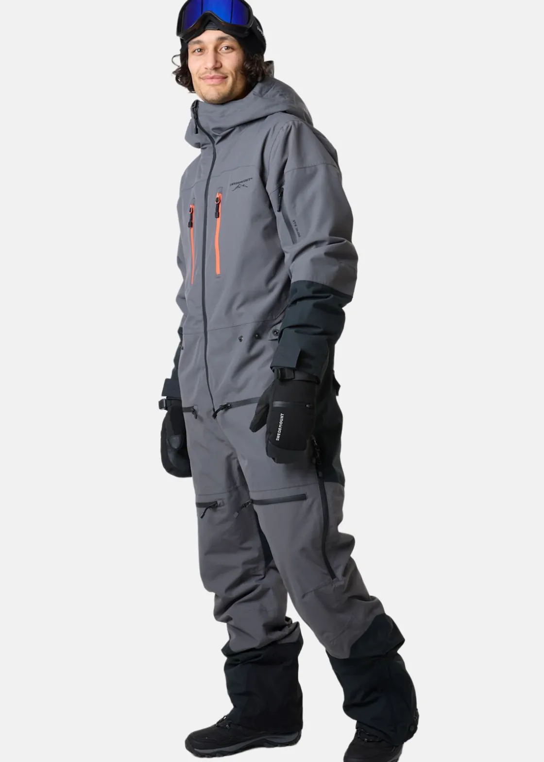 New Swedemount Freeride Skisuit Charcoal/Orange