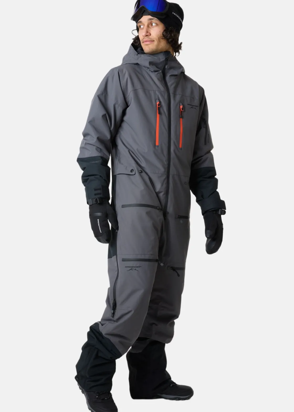 New Swedemount Freeride Skisuit Charcoal/Orange