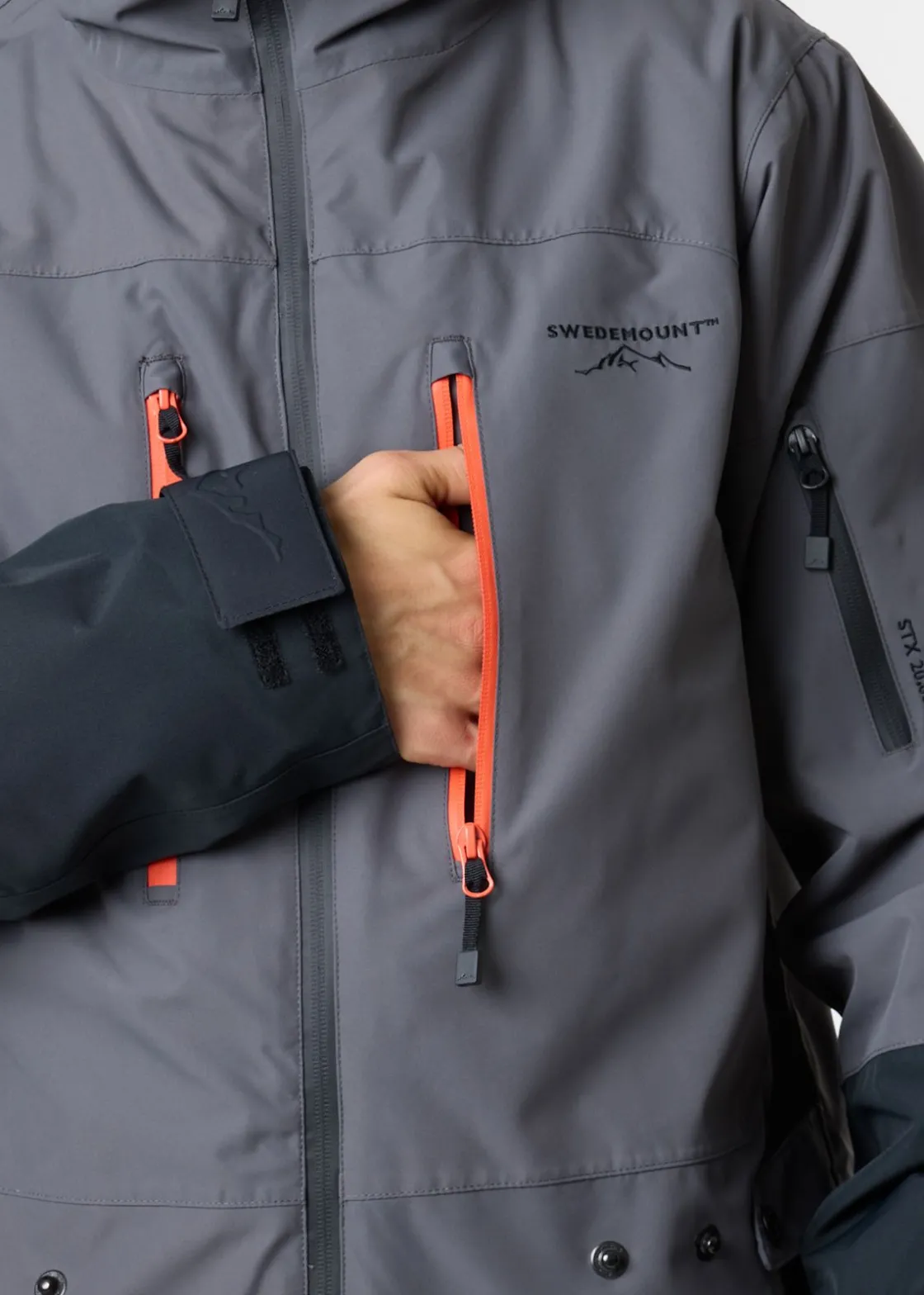 New Swedemount Freeride Skisuit Charcoal/Orange