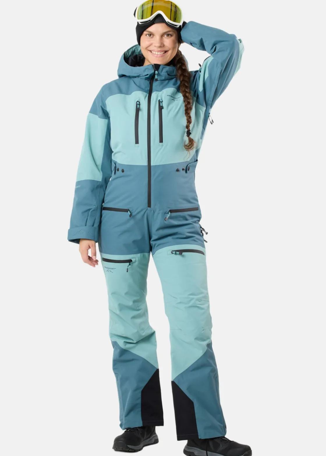 Online Swedemount Freeride Skisuit W Seaweed Green/Dk Seaweed Green