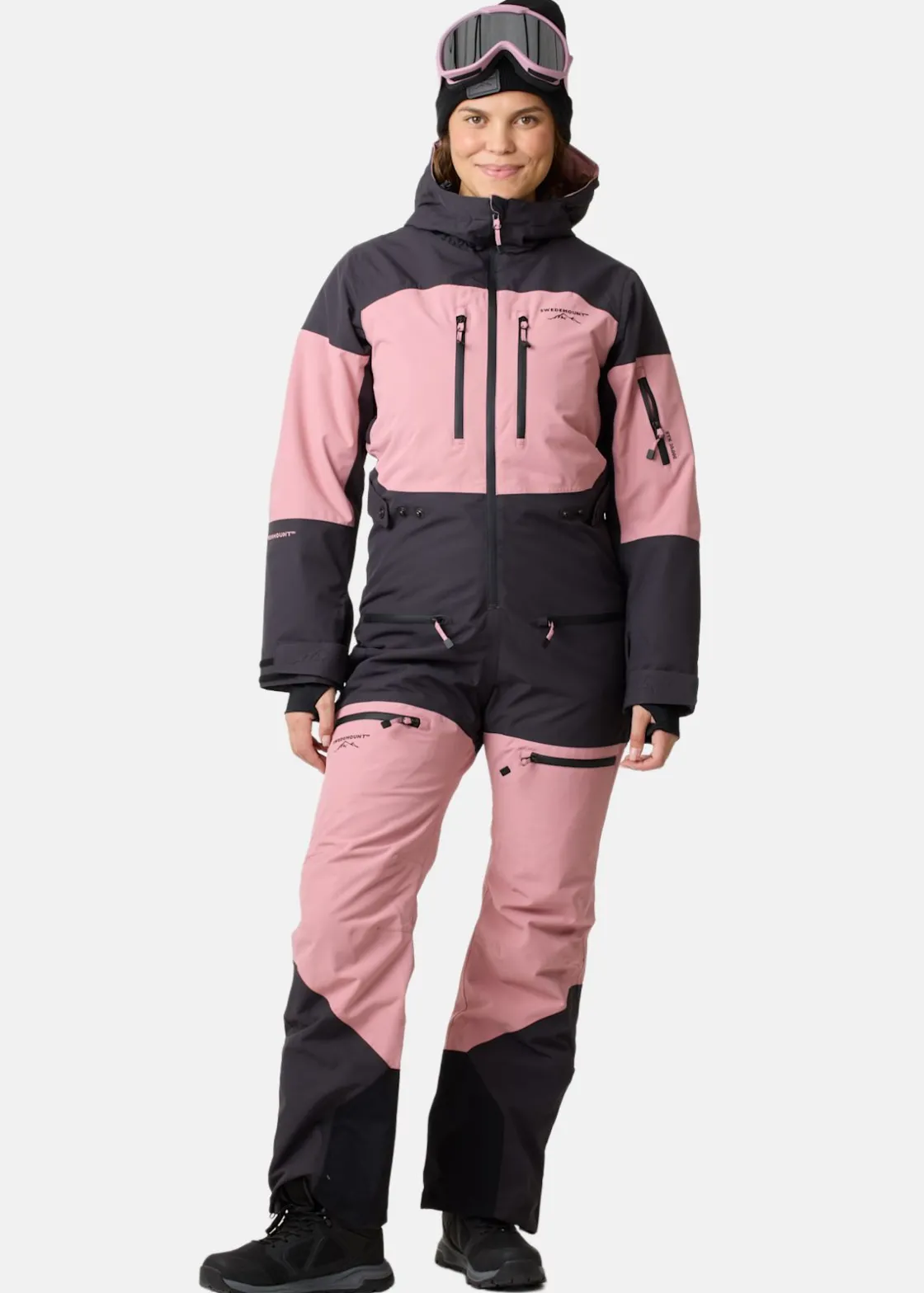 Sale Swedemount Freeride Skisuit W Dusty Rose/Charcoal