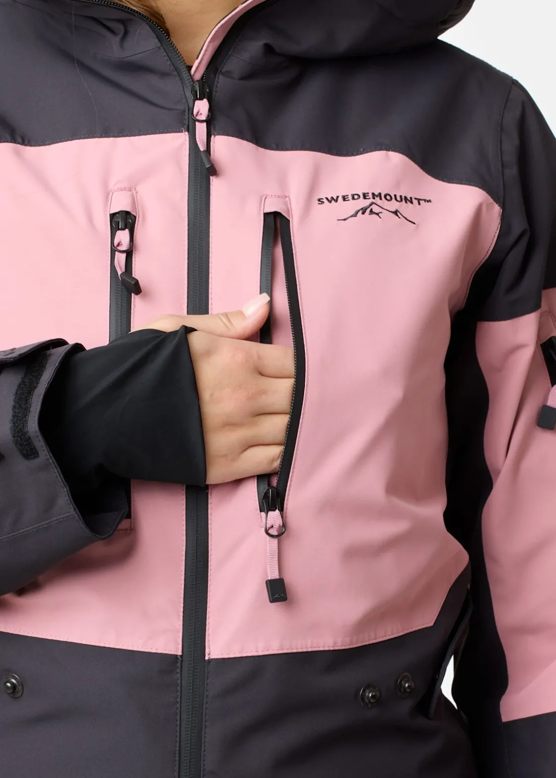 Sale Swedemount Freeride Skisuit W Dusty Rose/Charcoal