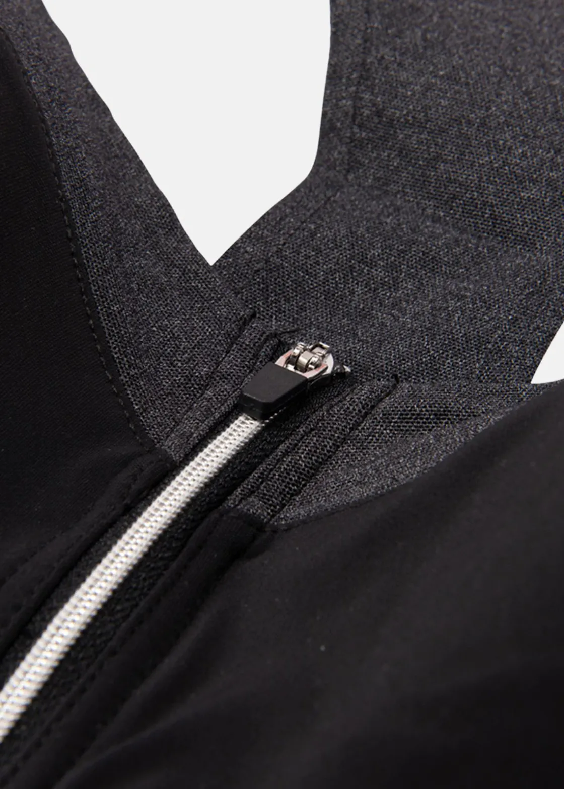 Discount Casall Front Zip Sports Bra Dk grey melange